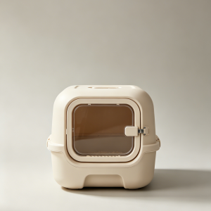Portable Fully Enclosed Cat Litter Box Small Size With Door
